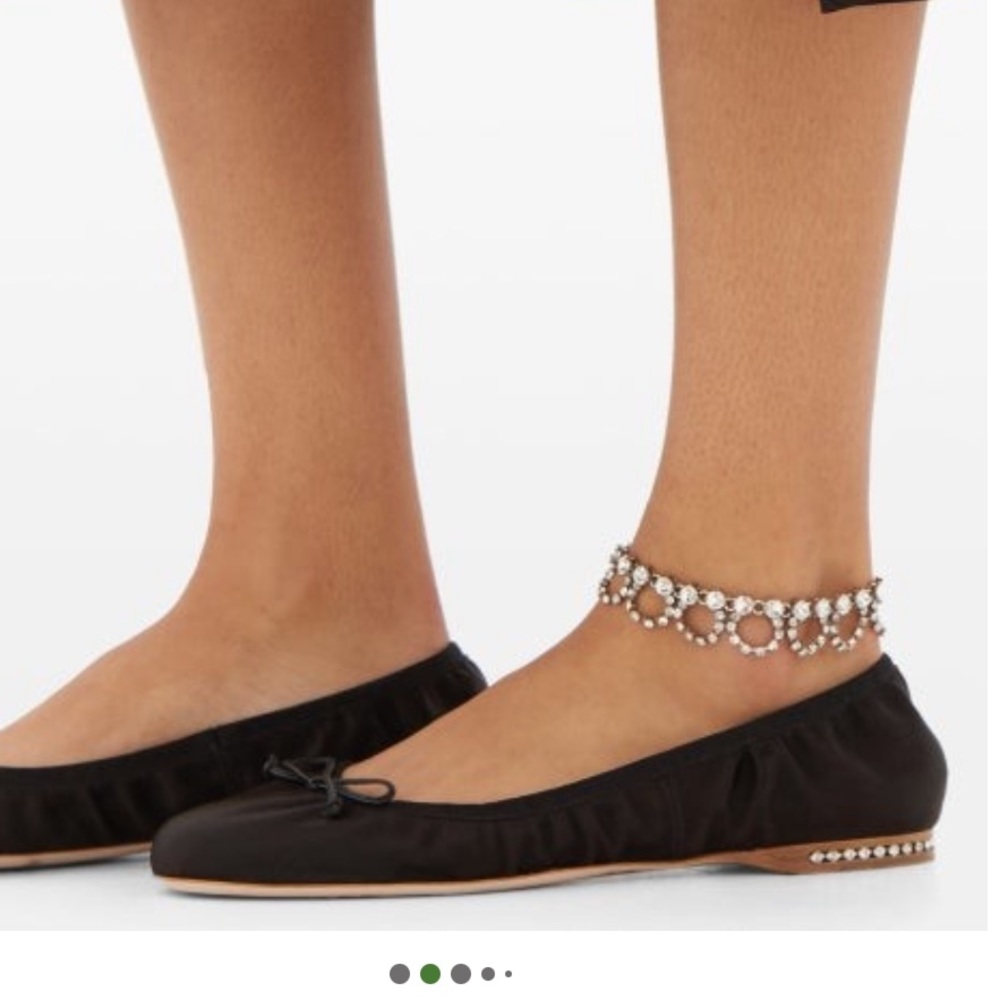 Crystal-embellished Looped-chain Anklet - Crystal fw19